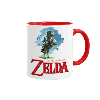 Zelda, Κούπα χρωματιστή κόκκινη, κεραμική, 330ml