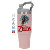 ΡΟΖ χρώματος Θερμός Ανοξείδωτο 890ml (30oz) με χερούλι