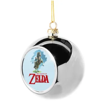 Zelda, Silver 8cm Christmas tree ball ornament