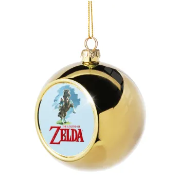 Zelda, Στολίδι Χριστουγεννιάτικη μπάλα δένδρου Χρυσή 8cm