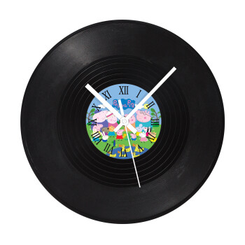 Peppa pig Family, Ρολόι τοίχου Βινύλιο (30cm)