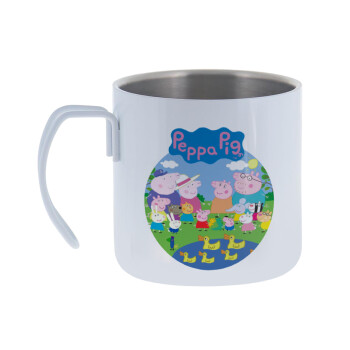 Peppa pig Family, Mug Stainless steel double wall 400ml