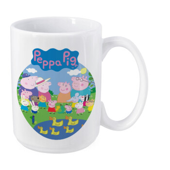 Peppa pig Family, Κούπα Mega, κεραμική, 450ml