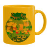 Ceramic coffee mug yellow, 330ml