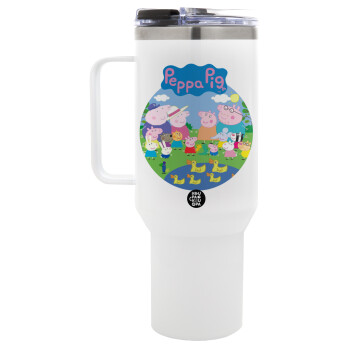Peppa pig Family, Mega Stainless steel Tumbler with lid, double wall 1,2L