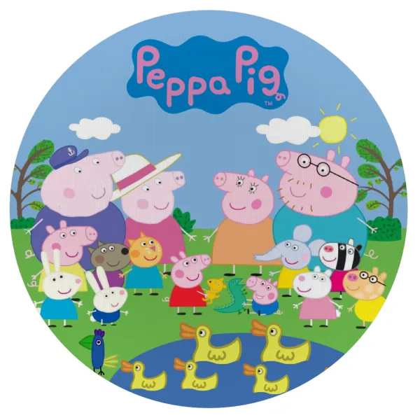 Peppa pig Family — Mousepad Στρογγυλό 20cm