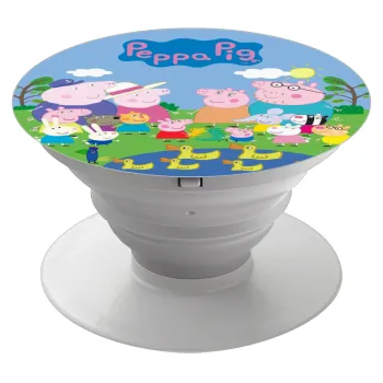 Peppa pig Family, Phone Holders Stand  Λευκό Βάση Στήριξης Κινητού στο Χέρι