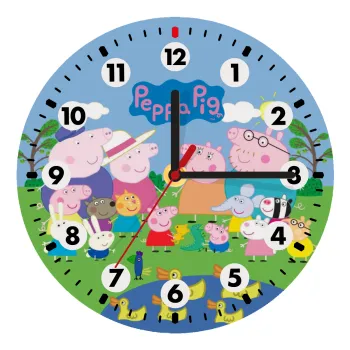 Peppa pig Family, Wooden wall clock (20cm)