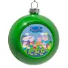 Green Christmas tree ornament bauble 8cm
