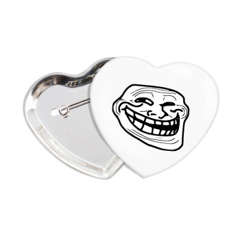 Troll face, Κονκάρδα παραμάνα καρδιά (57x52mm)