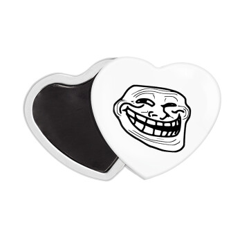 Troll face, Μαγνητάκι καρδιά (57x52mm)
