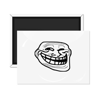 Troll face, Ορθογώνιο μαγνητάκι ψυγείου διάστασης 9x6cm
