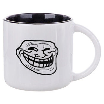 Troll face, Κούπα κεραμική 400ml Λευκή/Μαύρη