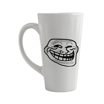 Troll face, Κούπα κωνική Latte Μεγάλη, κεραμική, 450ml