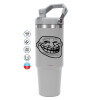 GREY color, 890ml (30oz) stainless Steel Tumbler with Handle