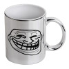 Mug ceramic, silver mirror, 330ml