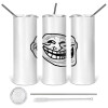 Tumbler stainless steel 600ml, with metal straw & cleaning brush