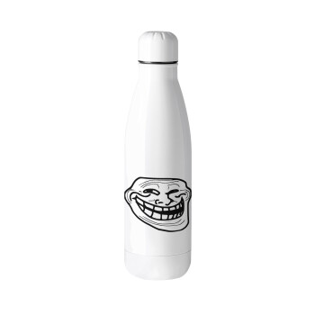 Troll face, Μεταλλικό παγούρι θερμός (Stainless steel), 500ml