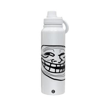 Troll face, Θερμός 1L Ανοξείδωτο με Βάση Κινητού & Διπλά Τοιχώματα