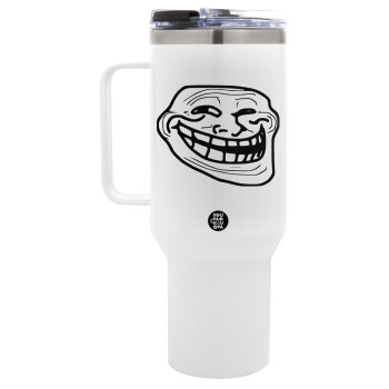 Troll face, Mega Stainless steel Tumbler with lid, double wall 1,2L
