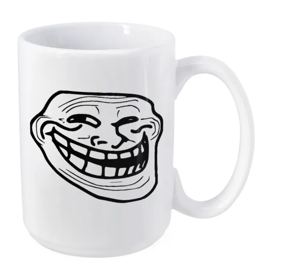 Troll face — Mega mug, ceramic, 450ml