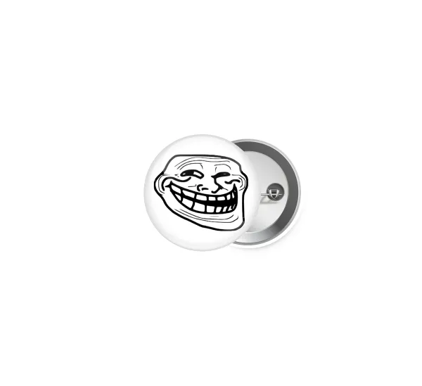 Troll face — Pin badge, 2.5cm