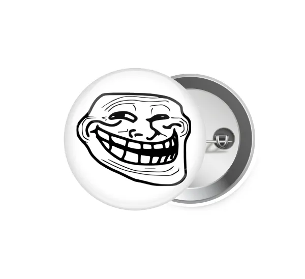 Troll face — Pin badge, 5.9cm