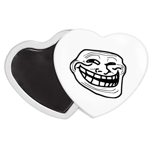 Troll face — Μαγνητάκι καρδιά (57x52mm)