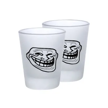 Troll face, Σφηνοπότηρα γυάλινα 45ml του πάγου (2 τεμάχια)