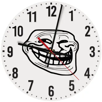 Troll face, Ρολόι τοίχου ξύλινο (30cm)