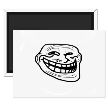 Troll face, Ορθογώνιο μαγνητάκι ψυγείου διάστασης 9x6cm