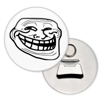 Troll face, Μαγνητάκι και ανοιχτήρι μπύρας στρογγυλό διάστασης 5,9cm