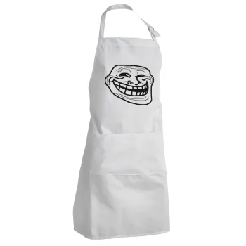 Troll face, Ποδιά Σεφ Ολόσωμη Ενήλικων (με ρυθμιστικά και 2 τσέπες)