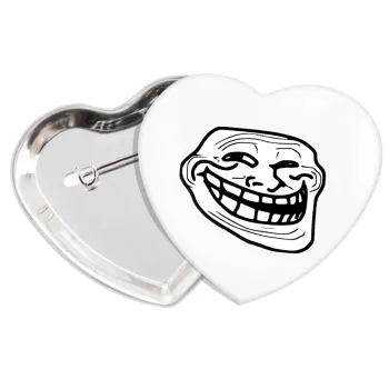 Troll face, Κονκάρδα παραμάνα καρδιά (57x52mm)