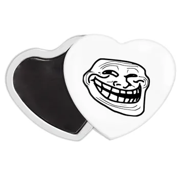 Troll face, Μαγνητάκι καρδιά (57x52mm)