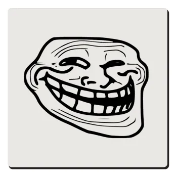 Troll face, Τετράγωνο μαγνητάκι ξύλινο 6x6cm