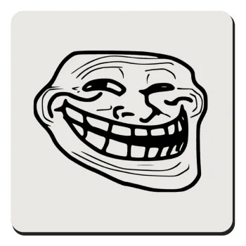 Troll face, Τετράγωνο μαγνητάκι ξύλινο 9x9cm