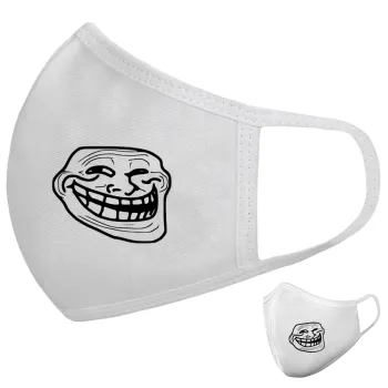 Troll face, Μάσκα υφασμάτινη υψηλής άνεσης παιδική (Δώρο πλαστική θήκη)