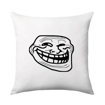 Troll face, Sofa cushion 40x40cm includes filling