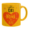 Ceramic coffee mug yellow, 330ml