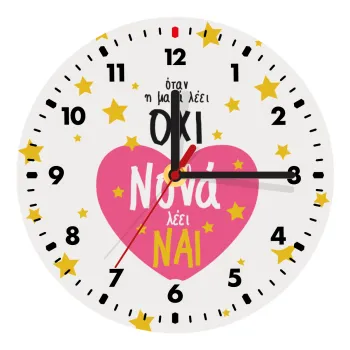 Η νονά λέει ναι!!!, Wooden wall clock (20cm)
