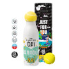 Tennis ball Metal mug thermos White, double wall, 550ml