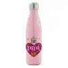 Metal mug thermos Pink Iridiscent (Stainless steel), double wall, 500ml