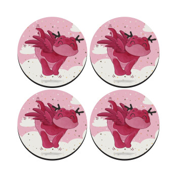 Flying Dyno, ΣΕΤ 4 Σουβέρ ξύλινα στρογγυλά (9cm)