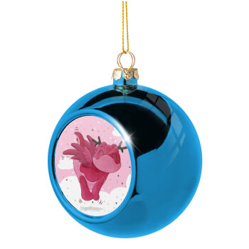 Flying Dyno, Χριστουγεννιάτικη μπάλα δένδρου Μπλε 8cm