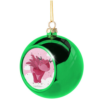 Flying Dyno, Χριστουγεννιάτικη μπάλα δένδρου Πράσινη 8cm