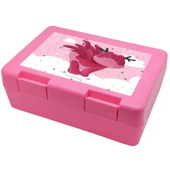 Flying Dyno, Children's cookie container PINK 185x128x65mm (BPA free plastic)