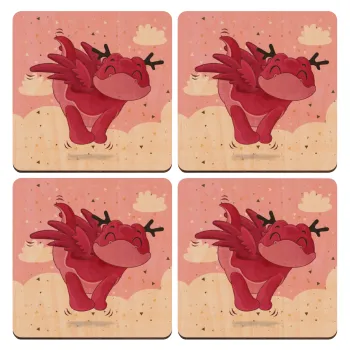 Flying Dyno, ΣΕΤ x4 Σουβέρ ξύλινα τετράγωνα plywood (9cm)