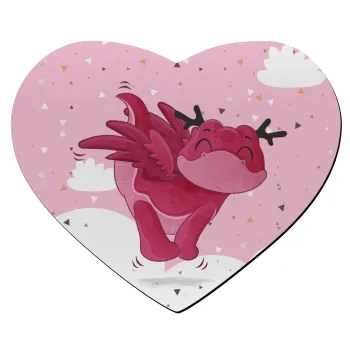Flying Dyno, Mousepad καρδιά 23x20cm