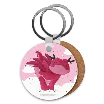 Flying Dyno, Μπρελόκ Ξύλινο στρογγυλό MDF Φ5cm